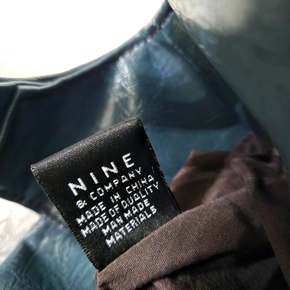 Nine WEST Women's HandBag Green  Size L Tote Chic Casual ‎ Y2K W16" x H11" x D5" - Picture 16 of 16